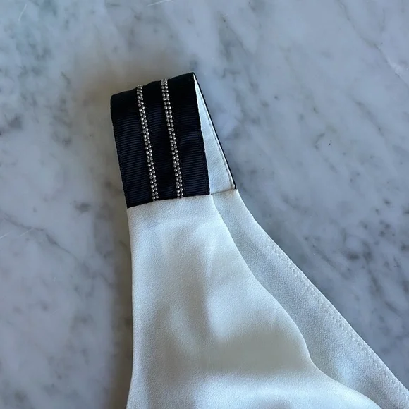 White House Black Market Ball Chain Trim Draped Cami - Picture 7 of 8